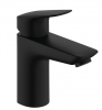 Hansgrohe Logis Jednouchwytowa bateria umywalkowa 100 bez kompletu odpływowego czarny mat 71101670